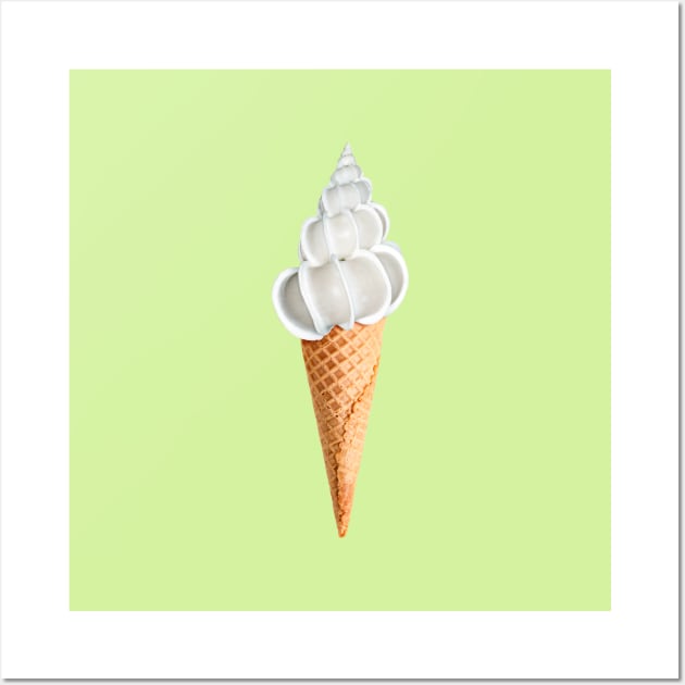 Seashell ice cream Wall Art by brain360